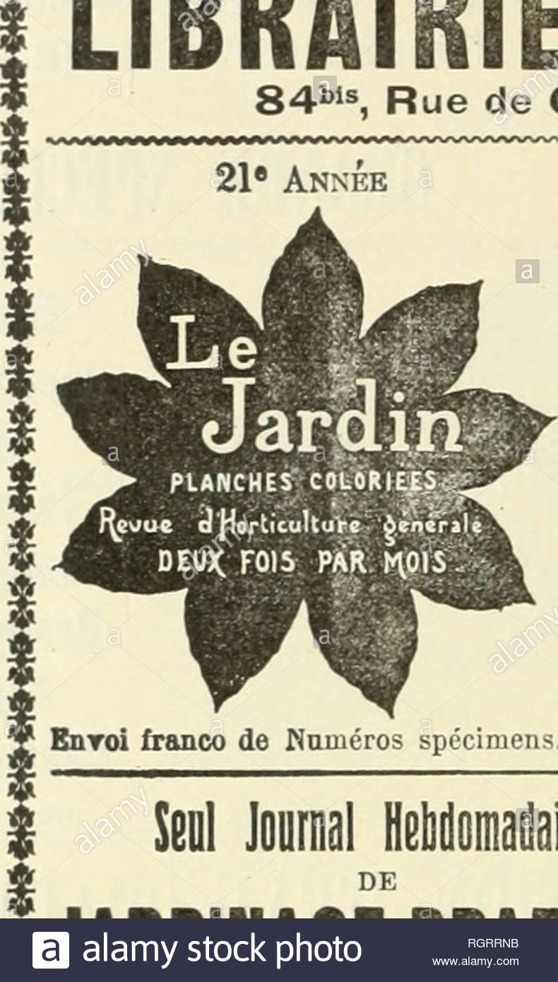 bulletin de la socit dhorticulture de cherbourg socit dhorticulture de cherbourg horticulture france cherbourg il librairie horticole 84quot rue de grenelle paris vu trs plet bien inform bien illustr le numero 50 cent avec flanelle 75 abonnements bnroi franco de numros spcimens france 1 an 2tc 6 mois 7fr tranger an 14 fr 6 mois 8fr y aii france 3 mois 3fr abonnement d essai j jgj m joyrnal hebdomaiiaire de jardinage pratique et de la vie la campagne 14 anne t t illustre nombreuses primes a RGRRNB