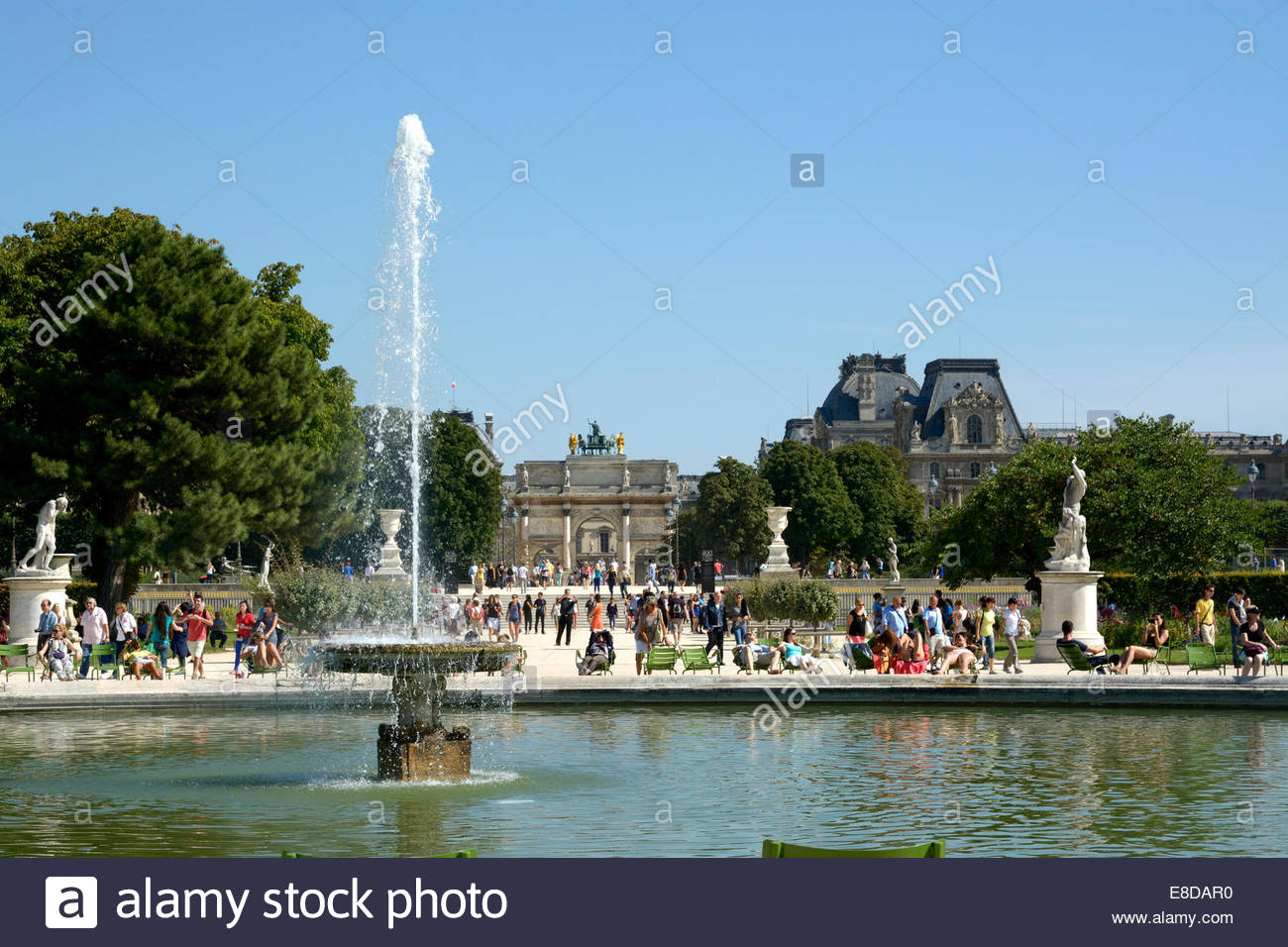 in jardin des tuileries or tuileries garden paris le de france france E8DAR0