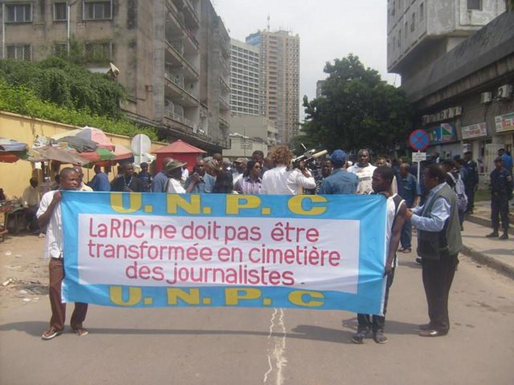 2009 10 07 Manifestation journalistes à Kinshasa