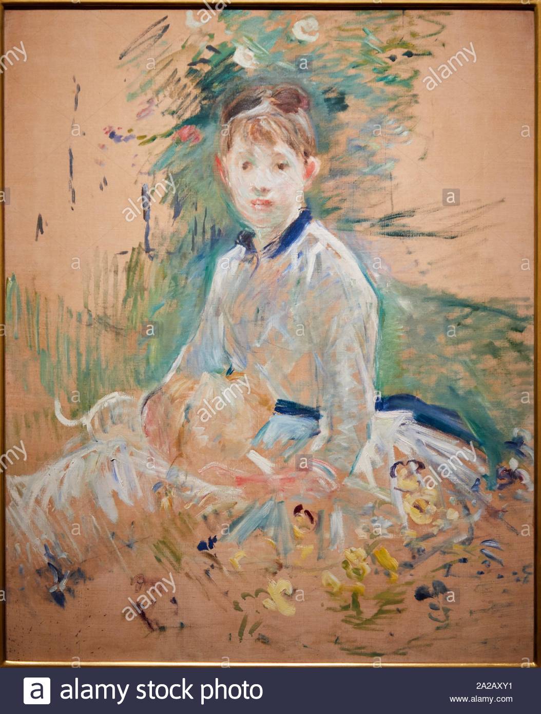 portrait de mlle lambert dit aussi isabelle au jardin 1885 berthe morisot 1841 1895 2A2AXY1