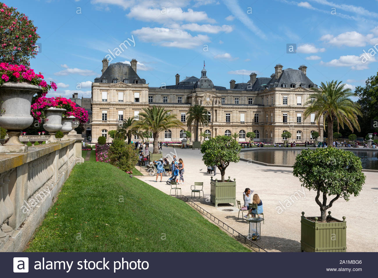 luxembourg palace in the jardin du luxembourg also known in english as the luxembourg gardens paris france 2A1MBG6