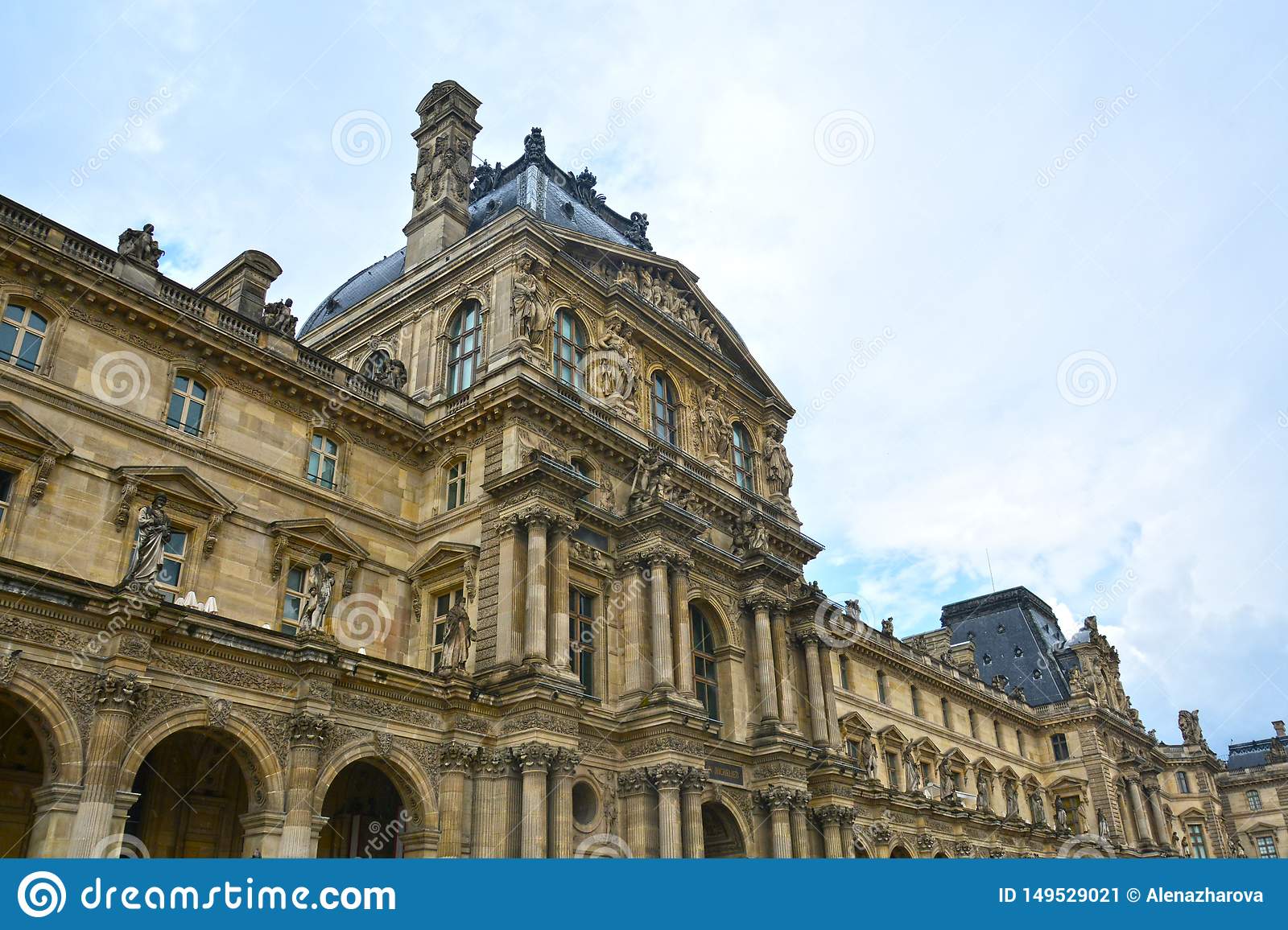 famous paris louvre people main courtyard cour napoleon museum pyramid france may
