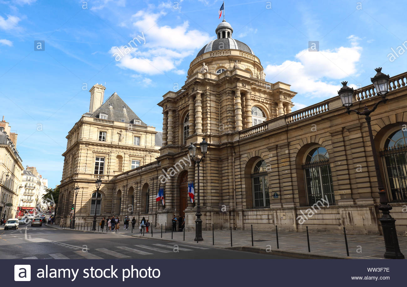 the senate of france located at the luxembourg palace in the 6th arrondissement of paris WW3F7E