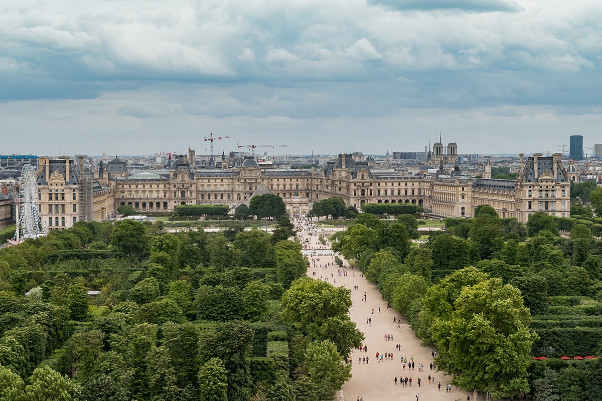 1200px Louvre Museum from the Roue de Paris 11 July 2016