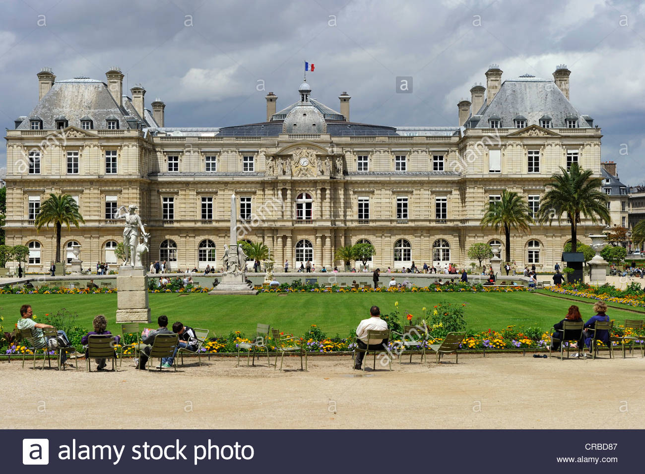 palais luxembourg palace park jardin du luxembourg paris france europe CRBD87