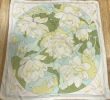 Le Jardin Pekinois Élégant Hermes Paris Fleur De Lotus Cream Floral Print Silk