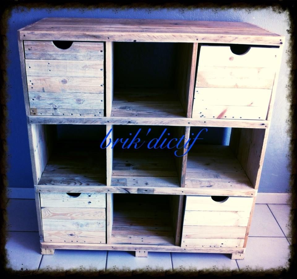 Meuble Palette Charmant Expedit Alternative with Pallets Meuble   Casiers En