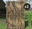Panneau Brise Vue Élégant Panneau Noisetier L 120 X H 180cm Tressage Vertical Lot