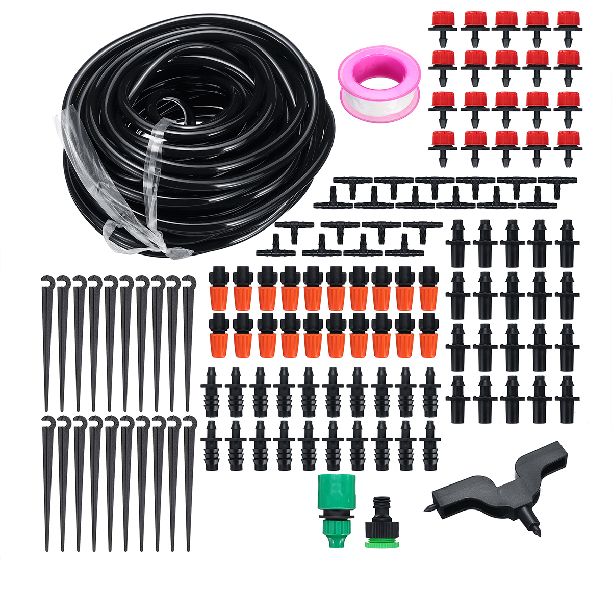 Pelouse Jardin Beau Kit Irrigation Goutte   Goutte 15m Tuyau 20pcs Buse Outil