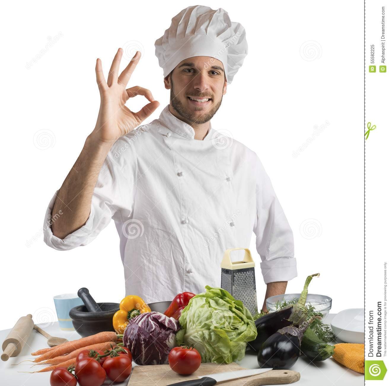 merveilleux cuisine chef of expert stock image confident promotes his