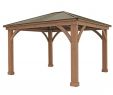 Pergola Alu Brico Depot Charmant Yardistry 14ft X 12ft 4 3 X 3 7m Cedar Gazebo with