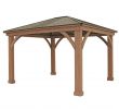 Pergola Aluminium En Kit Brico Depot Élégant Yardistry 14ft X 12ft 4 3 X 3 7m Cedar Gazebo with