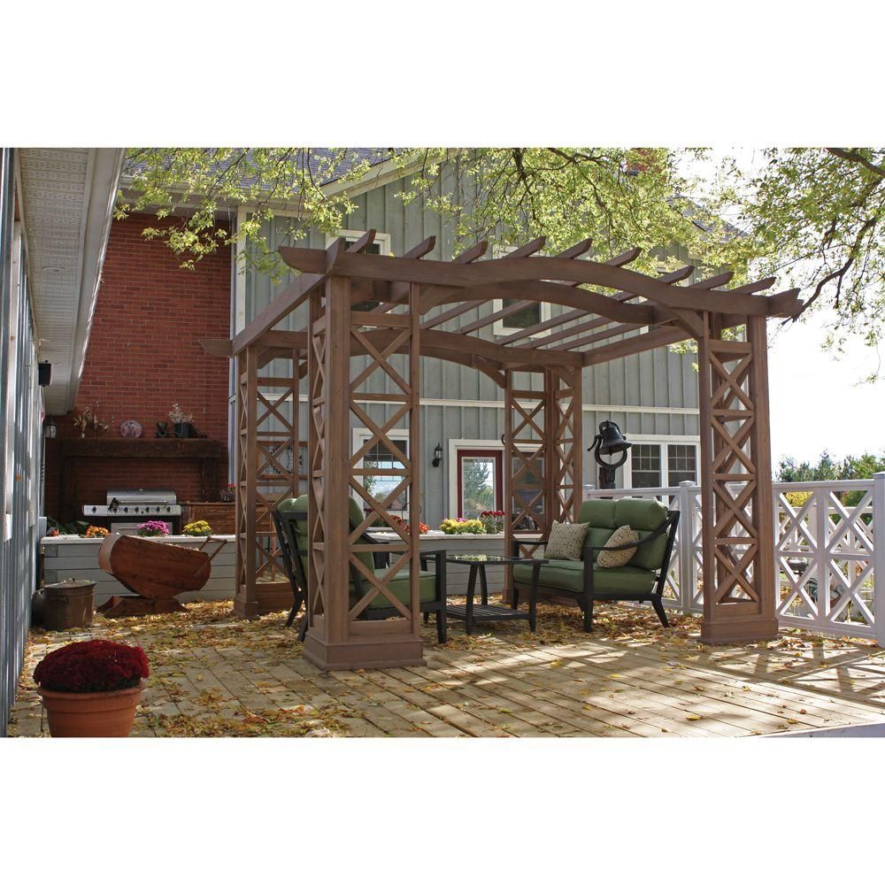 Pergola Aluminium En Kit Brico Depot Élégant Yardistry Preston 12 Ft X 12 Ft Pergola Ym Xc