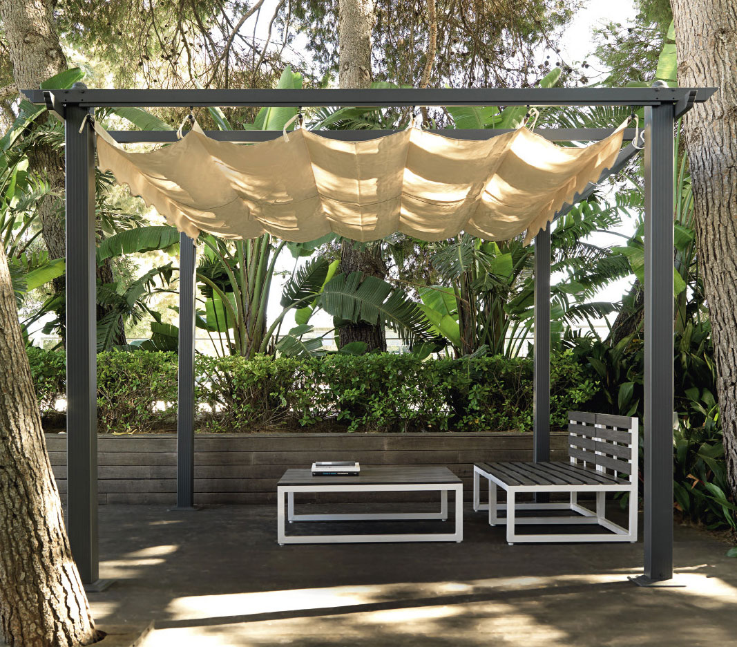 pergola aluminium jardin parasol