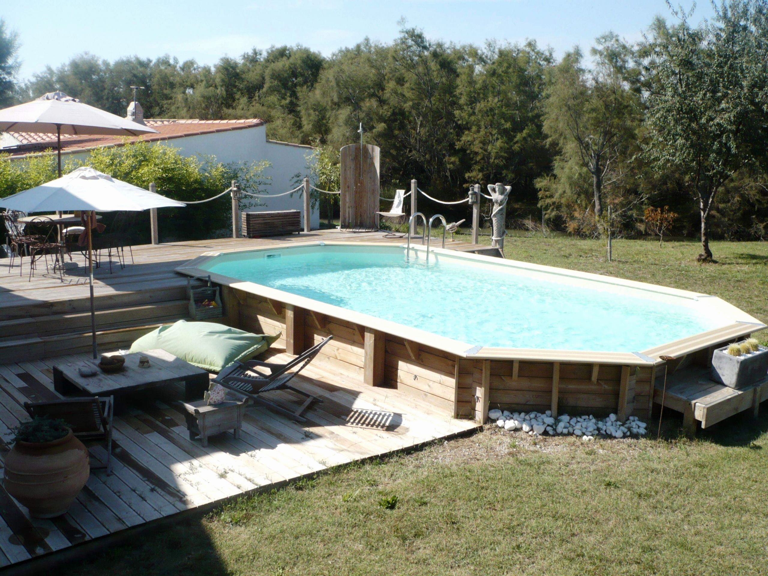 Petit Jardin Avec Piscine Charmant Terrasse Bois Piscine Hors sol Impressionnant Amenagement