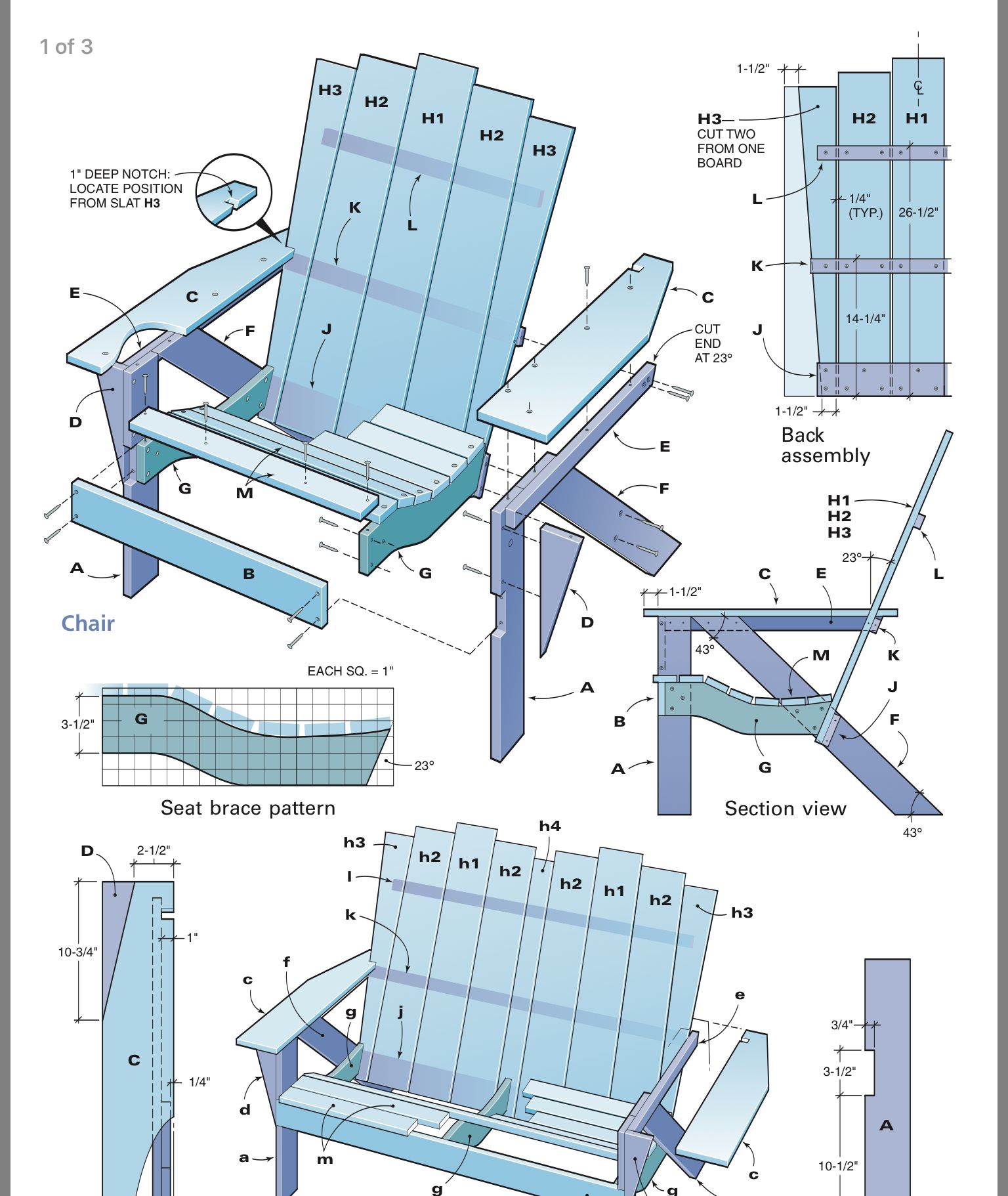 Plan Fauteuil Palette