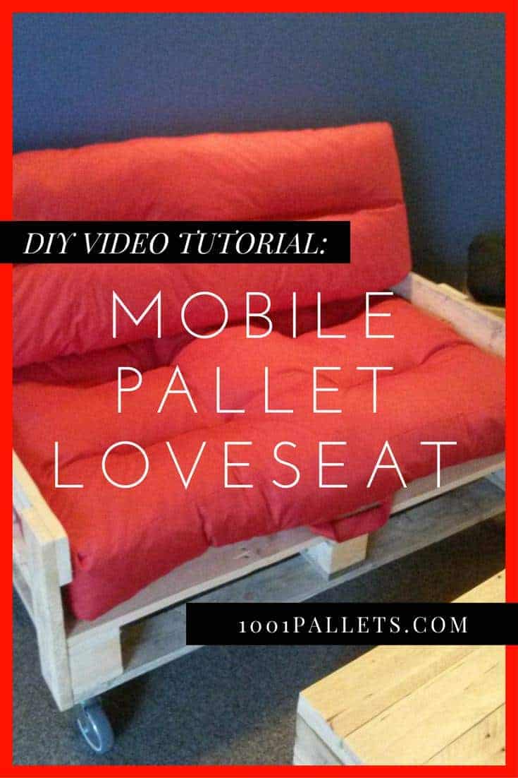 1001pallets diy video tutorial mobile pallet loveseat 03