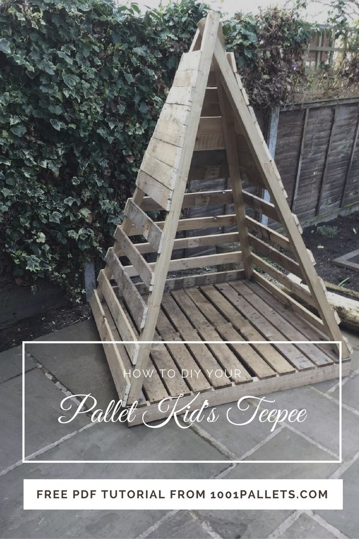 Plan Salon De Jardin En Palette Pdf Nouveau Easy Pallet Kid S Teepee • Free Pallet Tutorials