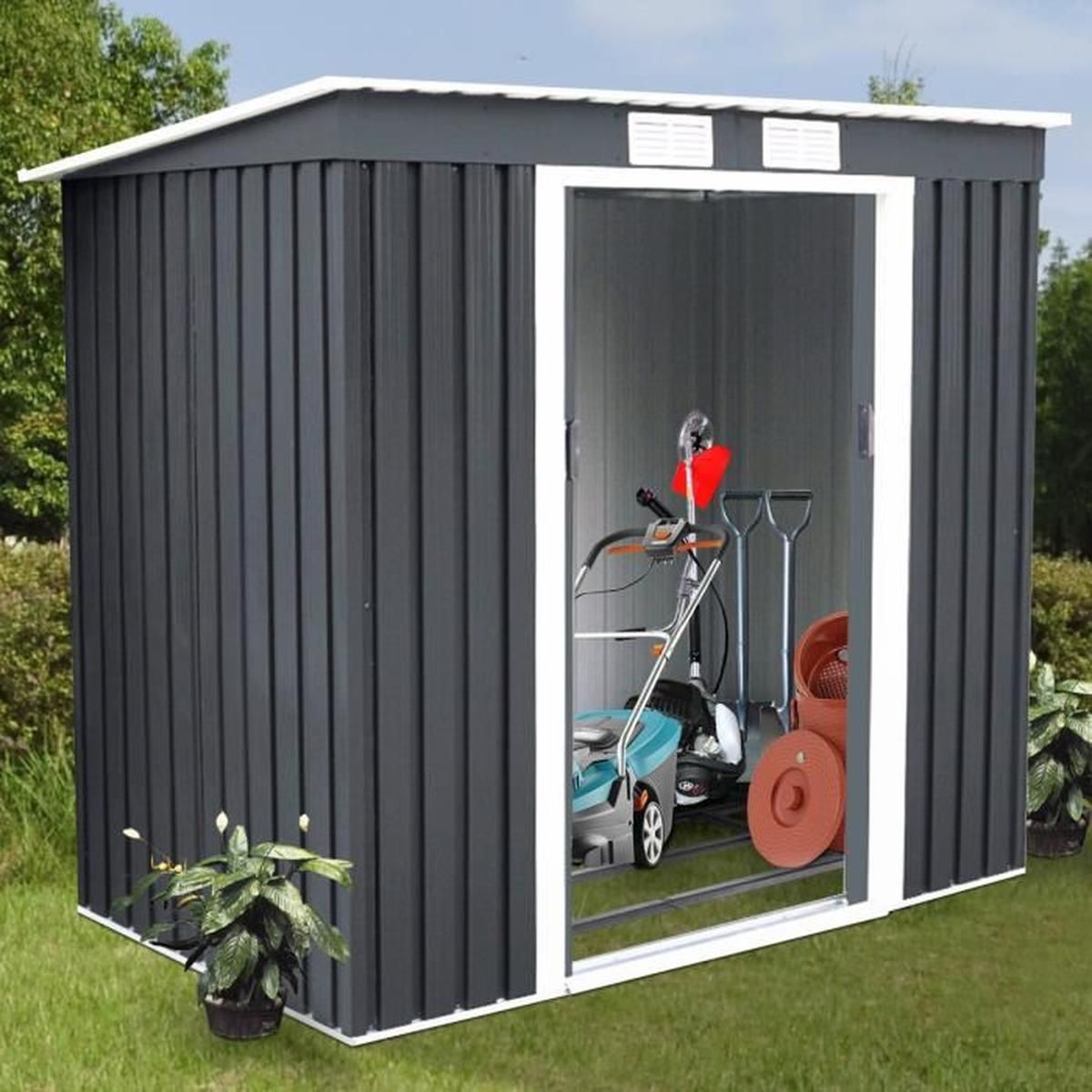 abri de jardin a outil cabine de jardin en metal p