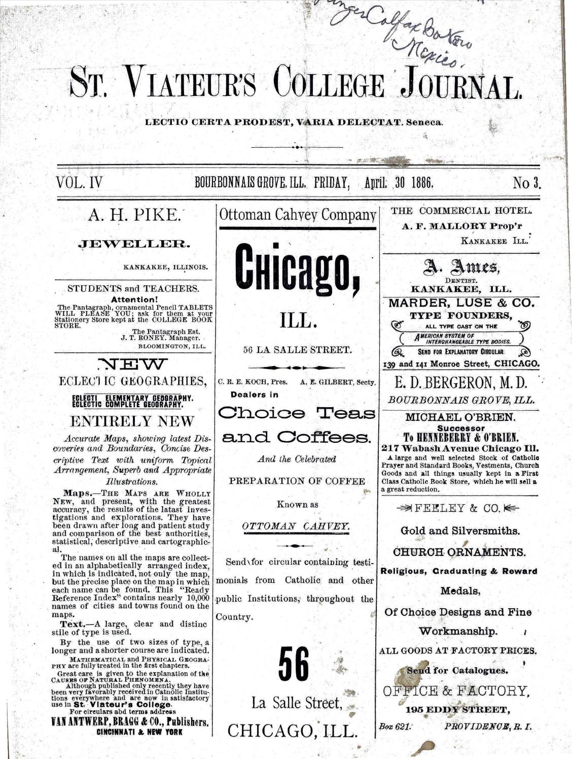 Preter son Jardin Élégant St Viateur S College Journal 1886 04 30 by Viatorians issuu