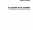 Recherche Jardinier Nouveau Jesper Svenbro La Parole Et Le Marbre Aux origines De La