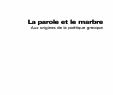 Recherche Jardinier Nouveau Jesper Svenbro La Parole Et Le Marbre Aux origines De La