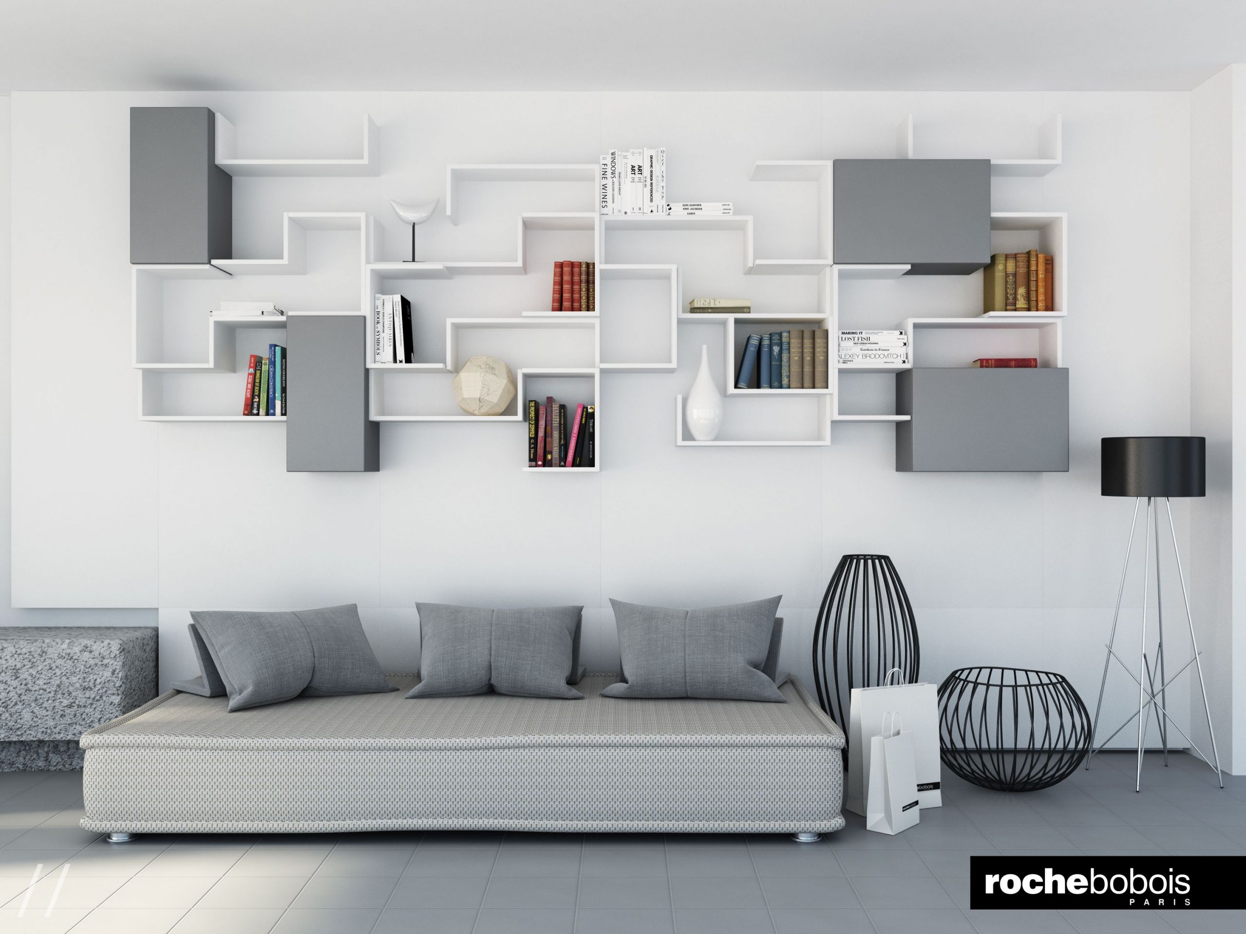 Roche Bobois Unique Living Room In toni Neutri Canape sofa Roche Bobois