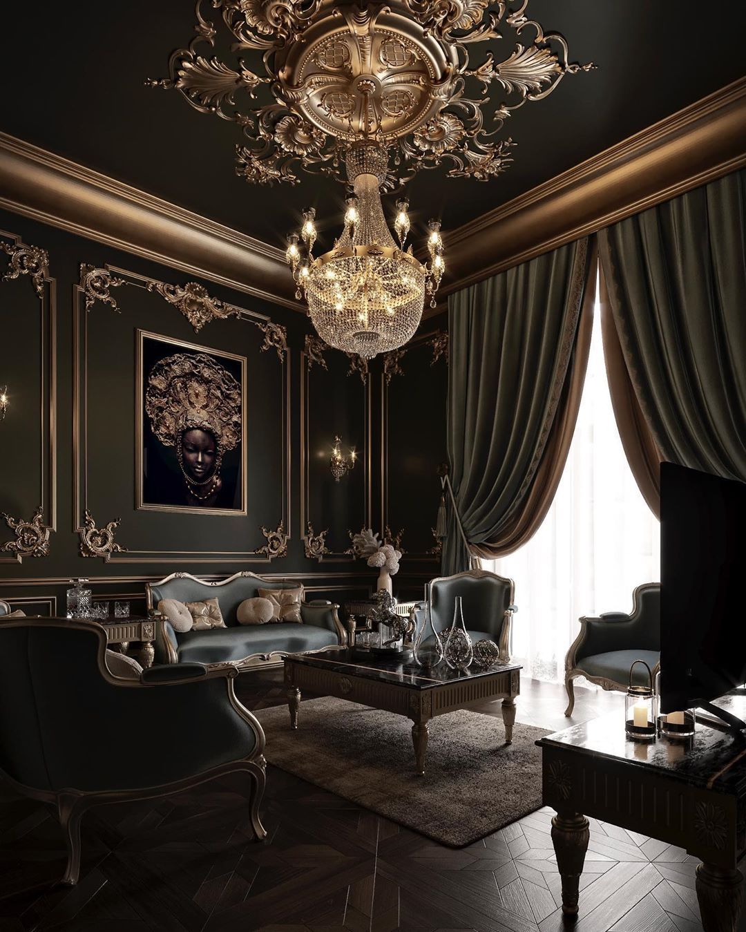 Salon Classique Luxe 3ds Max Photoshop M Serhat Sezgin Zebrano Furniture Iraq