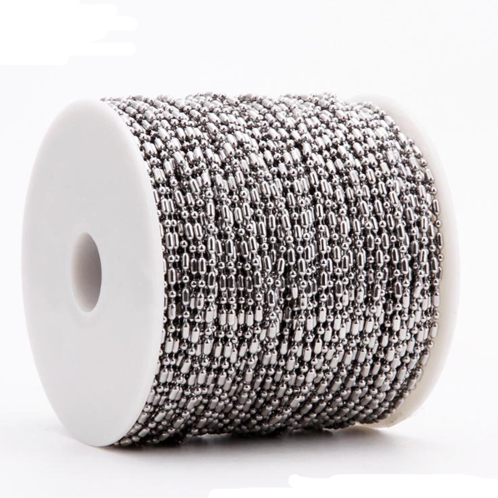 5 252F10 252F20 252F50 252F100 meters Mens Womens Wholesale Top Quality Silver Stainless Steel Bamboo Beads