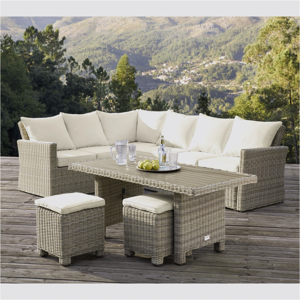 salon de jardin resine tressee ronde magnifique table jardin 10 personnes