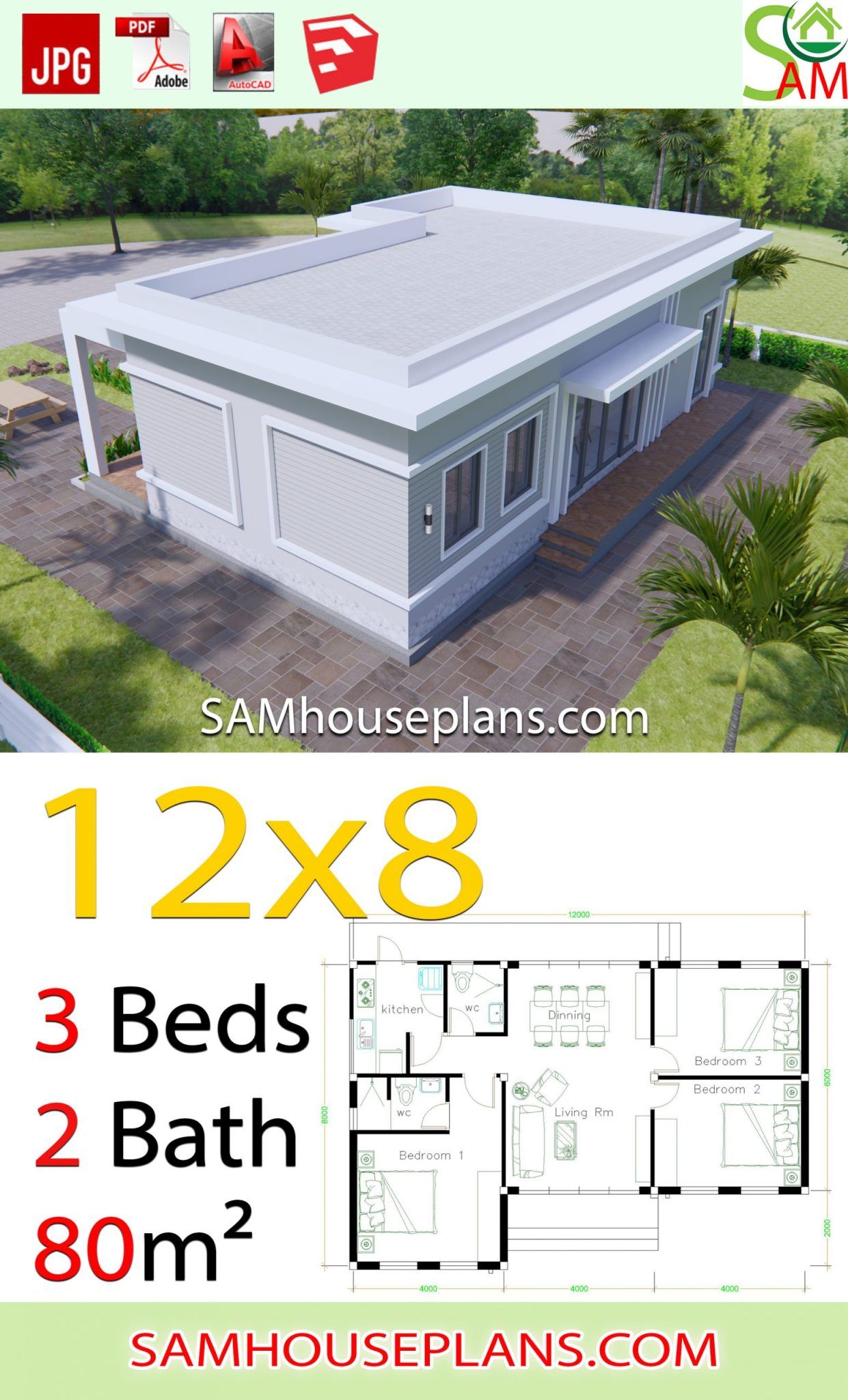Salon De Jardin Occasion Luxe House Plans 12×8 with 3 Bedrooms Terrace Roof En 2020