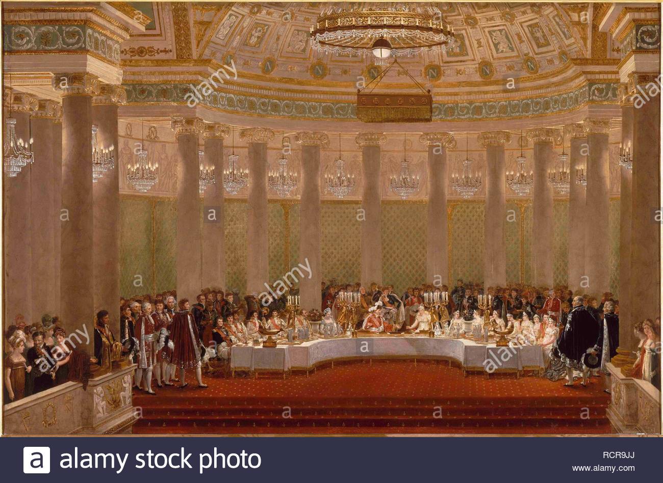 the marriage banquet of napoleon i and marie louise of austria april 2 1810 museum muse national du chateau de fontainebleau author dufay alexandre benot jean RCR9JJ