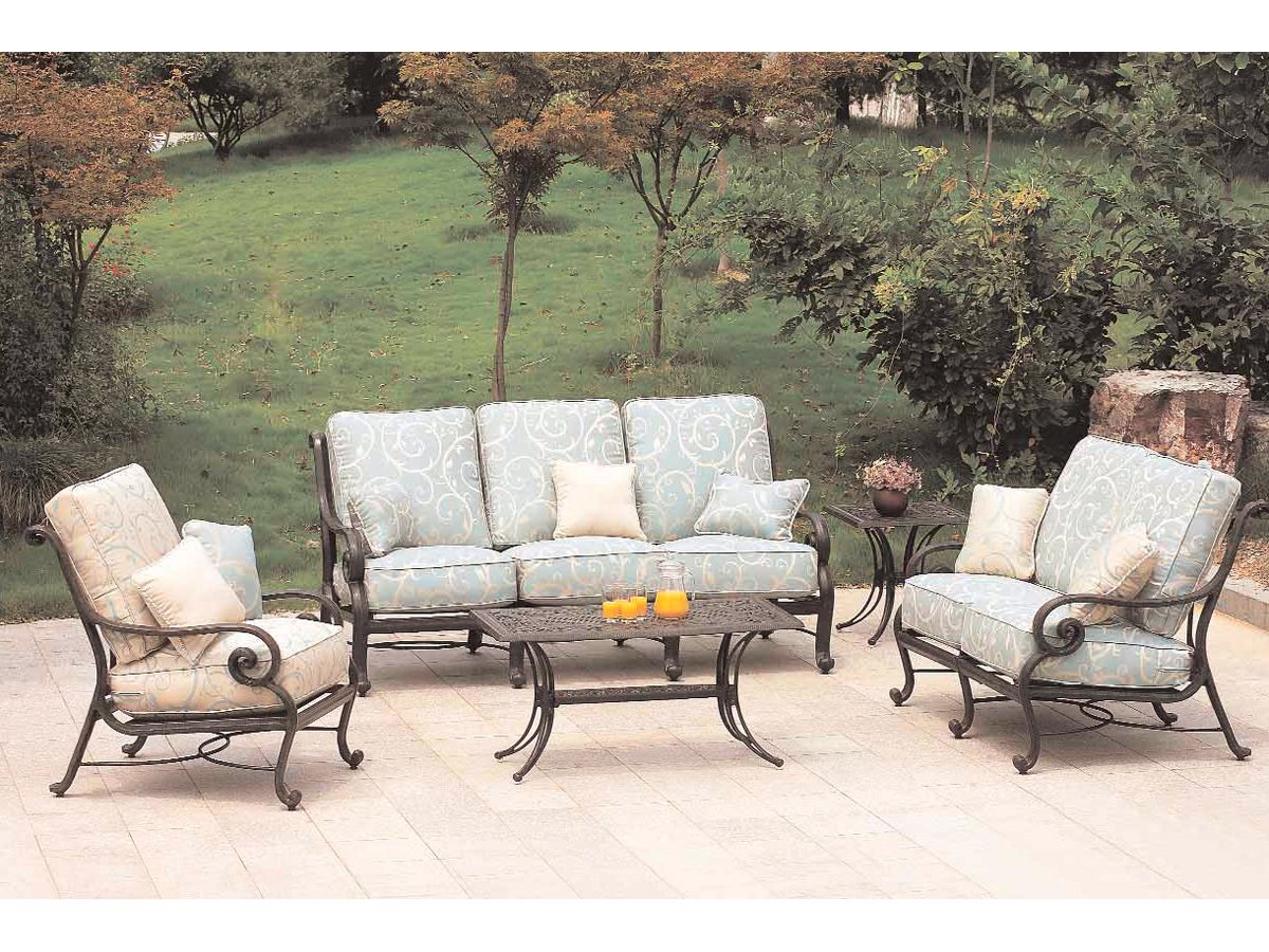 salon de jardin en fer forge mobilier de jardin L05