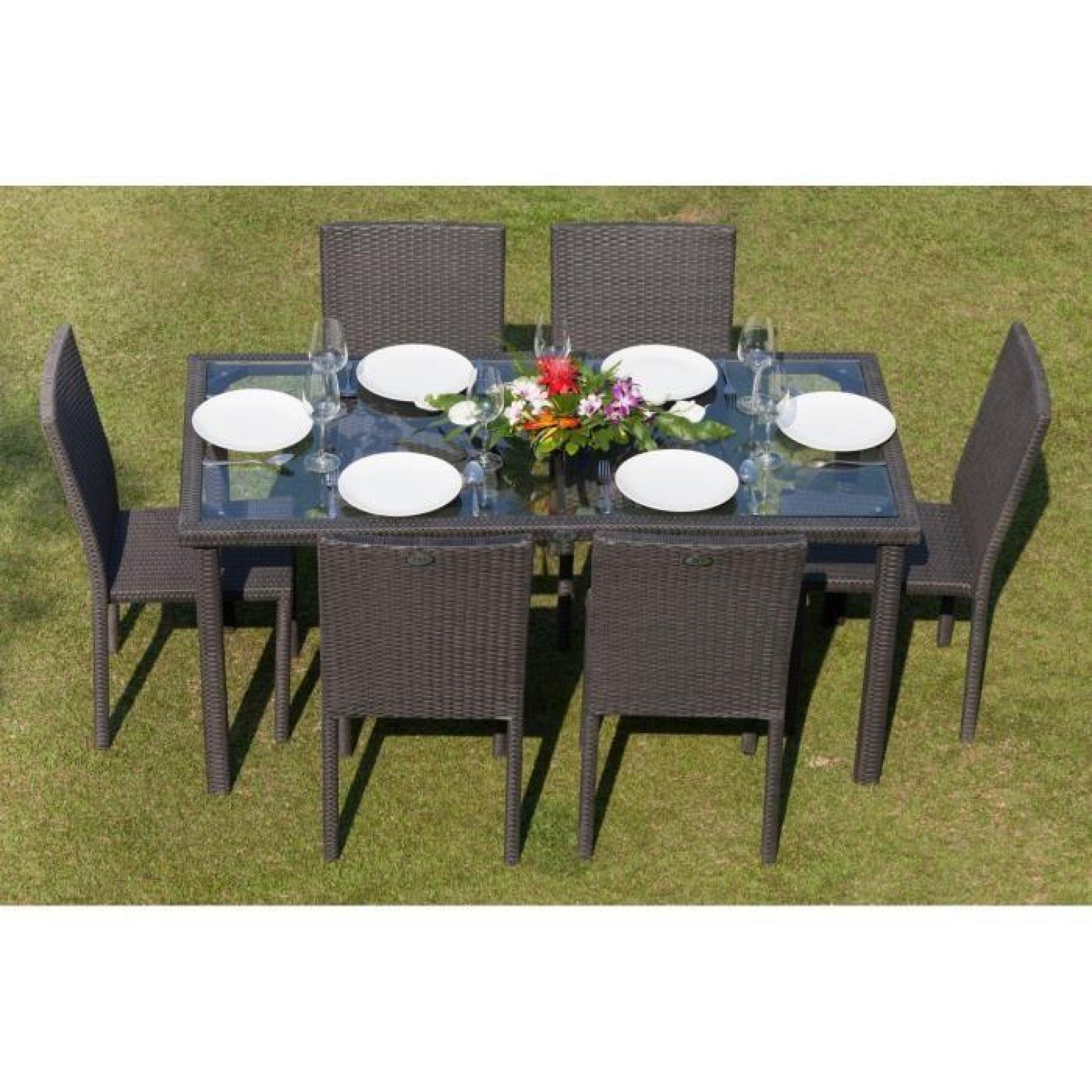 arcachon ensemble table de jardin 6 places acier e 4