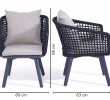 Salon De Jardin Pour Balcon Beau Rope Stuhl Diva 2 Stück Living Zone Gartenmöbel