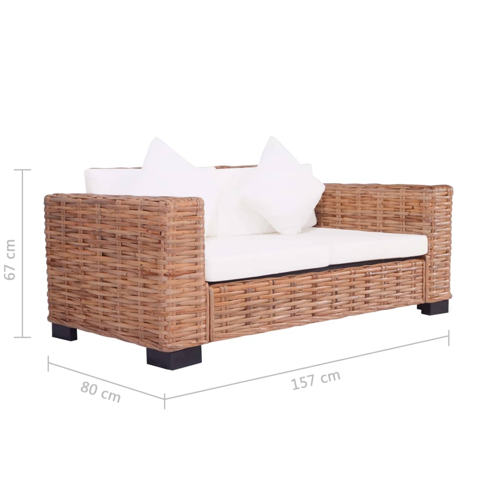 Salon De Jardin Resine Tresse Nouveau Vidaxl Ensemble De Canapés De Jardin 2 Pcs Avec Coussins Rotin Naturel