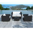 Salon De Jardin Resine Tressee Gris Best Of Salon De Jardin 4 Places En Résine Tressée Noire Coussins
