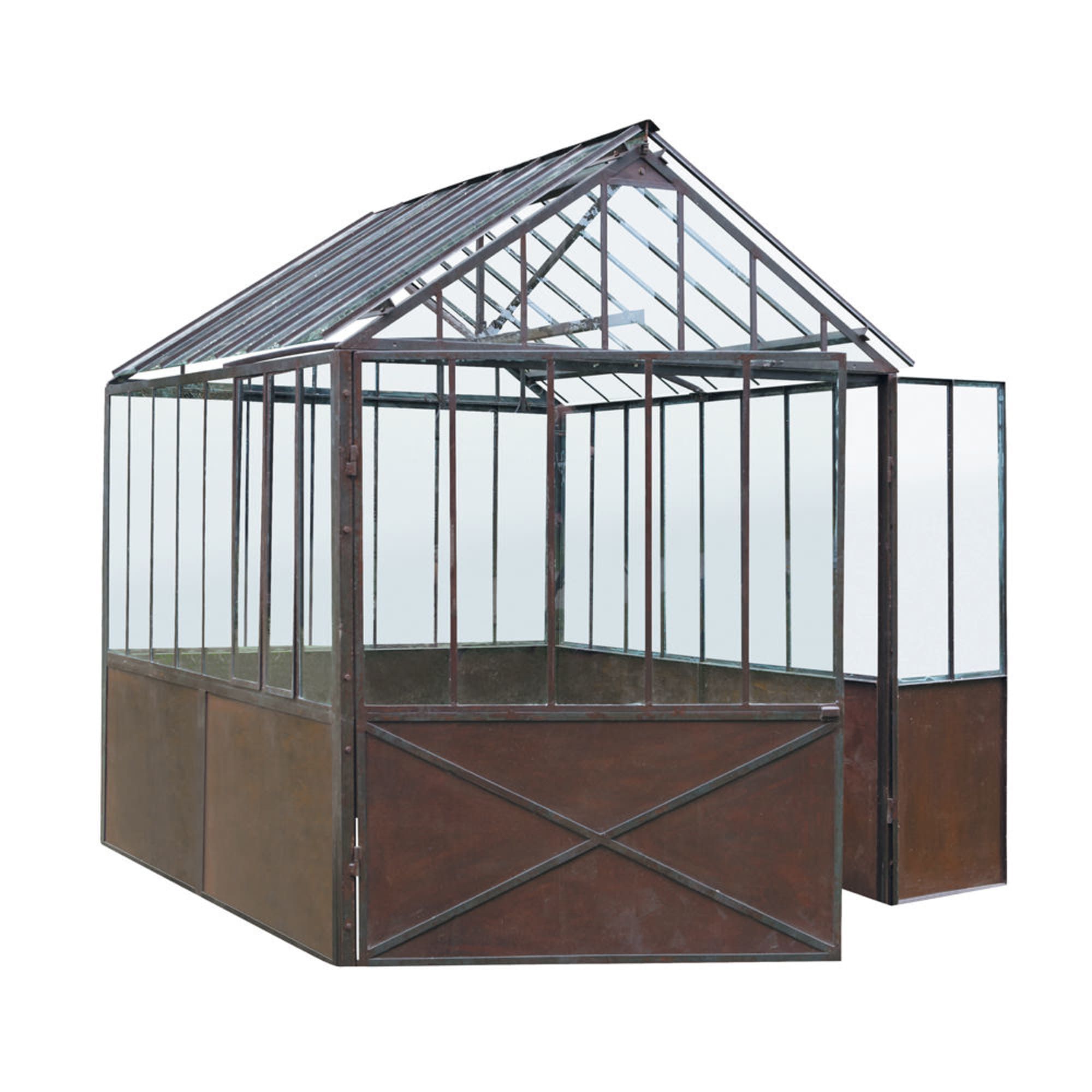 Serre De Jardin Polycarbonate Frais Serre En Métal Effet Rouille H 252 Cm