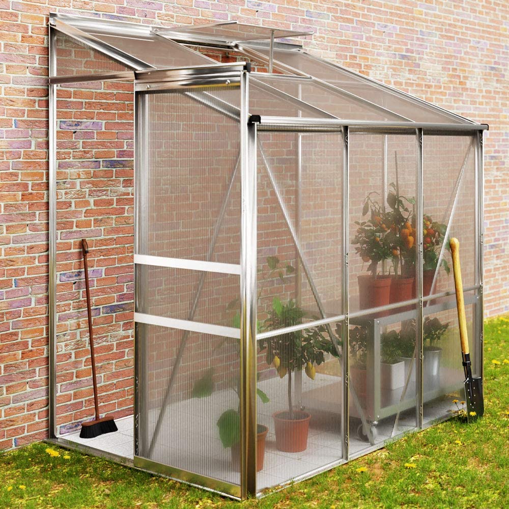 Serre De Jardin Polycarbonate Luxe Serre De Jardin Adossée Avec Base Incl Demi Serre Et