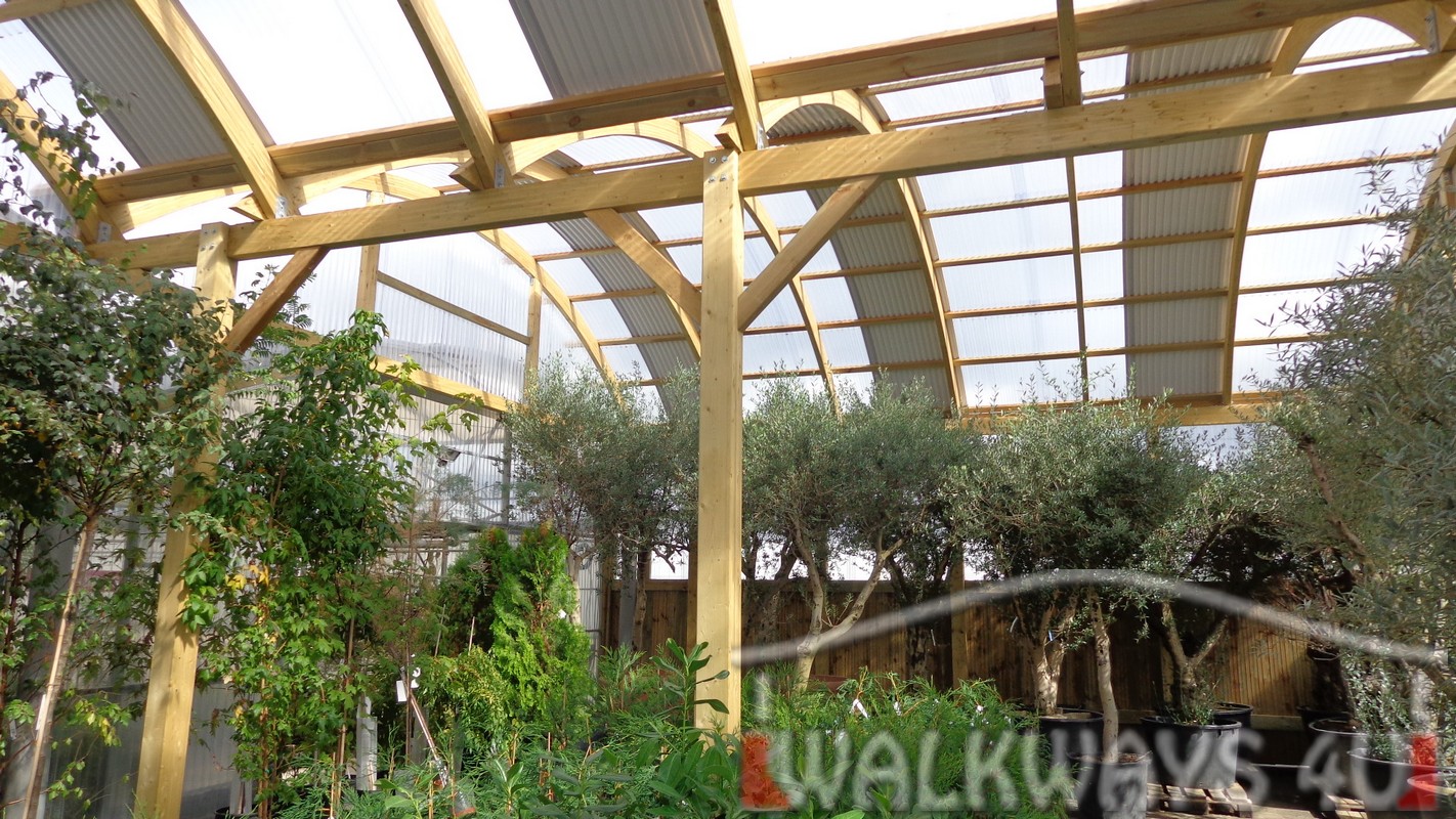 laminated wood construtions walkways terraces carports serres de mieres