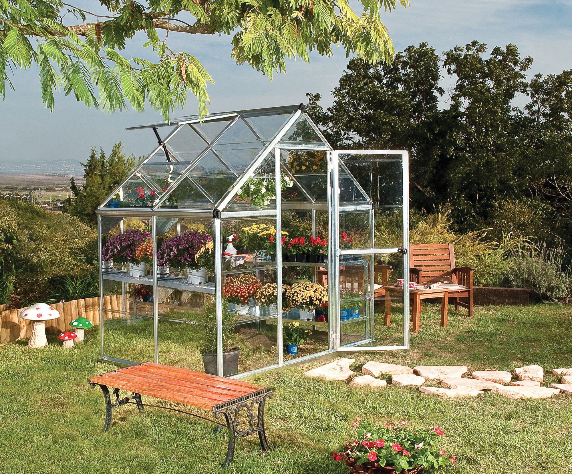 Serre Jardin Polycarbonate Beau Palram Harmony Aluminum Hobby Greenhouse