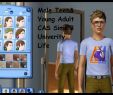Sims 3 Jardinage Charmant All Male Teen&young Adult Cas Sims 3 University Life