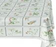 Super U Table De Jardin Élégant Ottomanson Vinyl Tablecloth butterfly Meadow Design Indoor & Outdoor Non Woven Backing Tablecloth 55" X 70" Multicolor