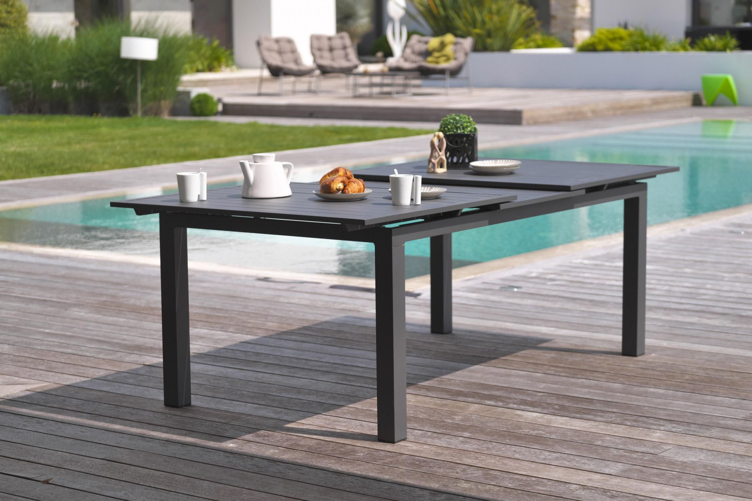 Table De Jardin 12 Personnes Beau Table De Jardin De Repas Miami Rectangulaire Gris Anthracite