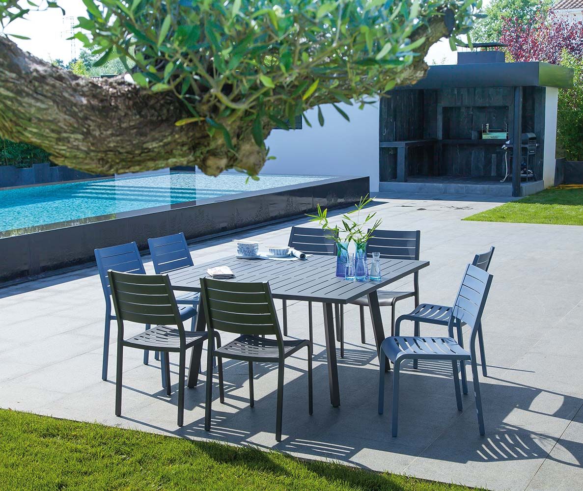 Table De Jardin Aluminium Avec Rallonge Beau Table En Aluminium Avec Allonge Barcelona 145 Cm Gris En