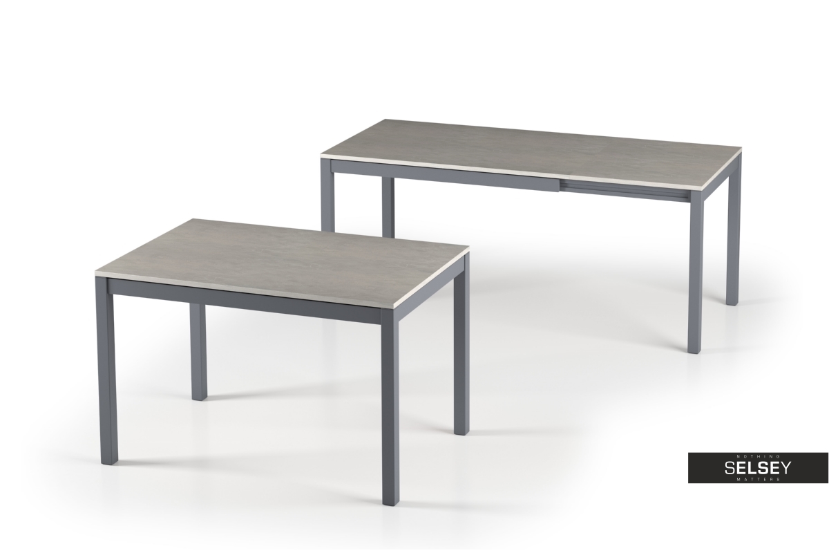 Table De Jardin Aluminium Avec Rallonge Génial Alberto Table Extensible Italienne 120 180 X80 Cm Béton Anthracite