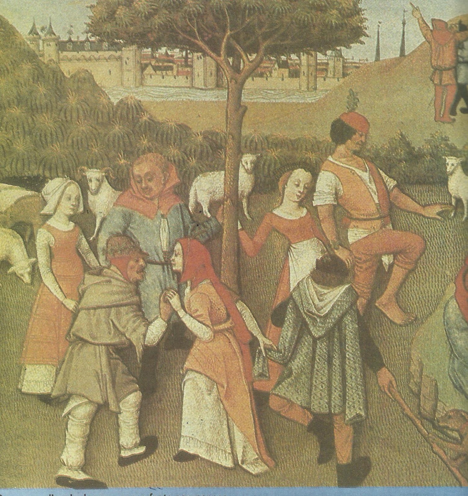 Idade Media festa de camponeses