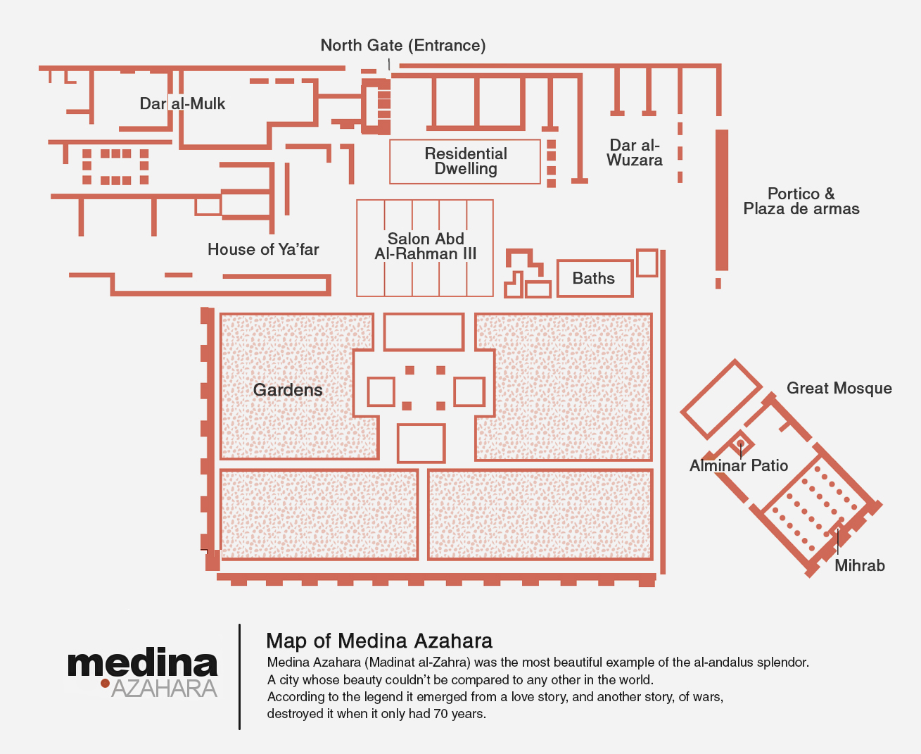 plan medina azahara of cordoue