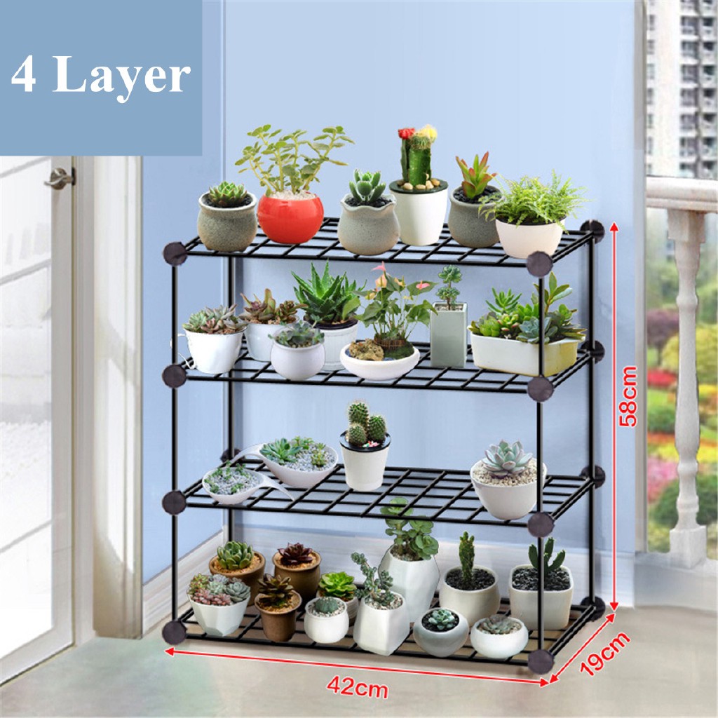 Table De Jardin Plastique Luxe New Arrival 3 4 5 Tier Iron Succulent Flower Pots Plant Stand Display Shelf Shoe organizer Ekool