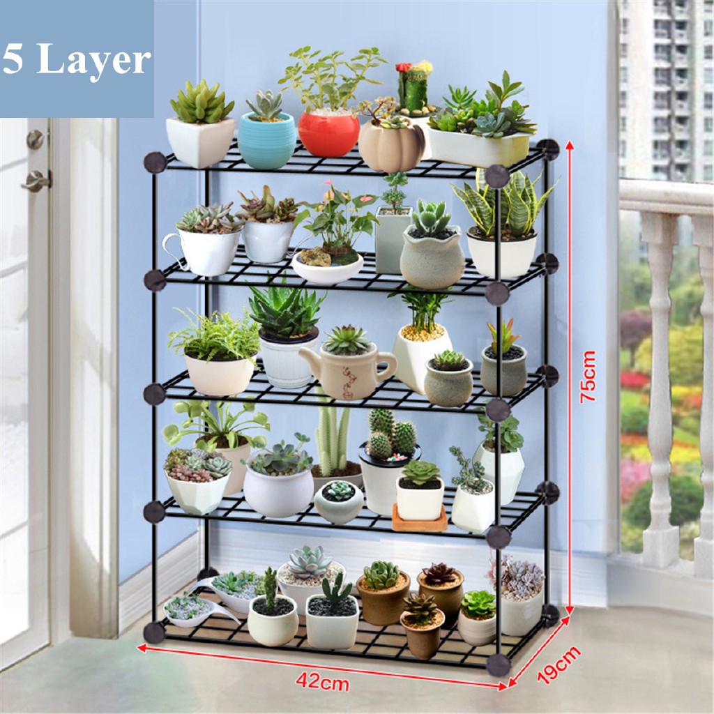 Table De Jardin Plastique Unique New Arrival 3 4 5 Tier Iron Succulent Flower Pots Plant Stand Display Shelf Shoe organizer Ekool